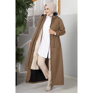 Manteau Hijab à Capuche Eflin Marron - Product Image 2