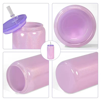 Gobelet de fête en plastique à paillettes de 16 oz avec couvercle et paille, réutilisable, idéal comme cadeau, vente en gros, gobelet promotionnel pas cher