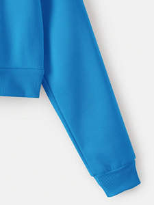 Sudadera Corta con Cremallera para Mujer, de Alta Calidad, con Mangas Largas, Estampado de Calidad, Diseño Sólido, Transpirable, para Mujeres/Niñas - Product Image 3