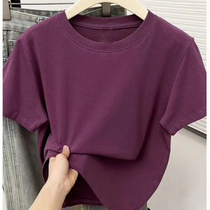 T-shirts à manches courtes 100% coton pour enfants de haute qualité été garçons et filles hauts chemises de classe en gros - Product Image 4