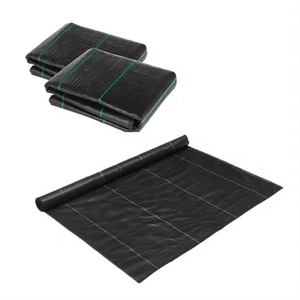 Toile tissée aiguilletée en PP noir de haute qualité, traitée anti-UV, pour barrière anti-mauvaises herbes agricole en plastique - Product Image 4