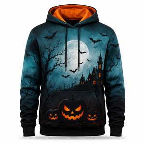 Sudadera con Capucha de Sublimación Nocturna de Alta Calidad Profesional, Diseño Gráfico Personalizado, Sudadera con Capucha de Alta Calidad, Ropa Urbana para Hombre - Product Image 2