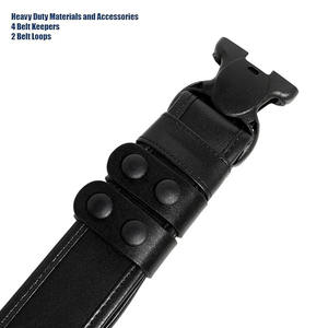 Ceinture tactique en cuir premium pour hommes, robuste, en cuir de vachette pleine fleur, ajustable, idéale pour le travail en extérieur, ceintures tactiques en cuir. - Product Image 5