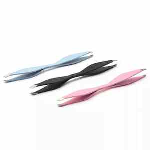 Pinzas para cejas, herramientas de maquillaje de belleza rosa, doble extremo, depilación antiestática para cejas, herramienta de maquillaje/pinzas para cejas de doble cara - Product Image 6
