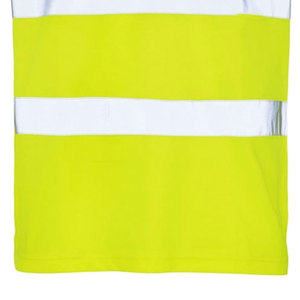 Camiseta de manga corta de seguridad vial para trabajadores con cinta reflectante de 2 tonos, camiseta polo amarilla de alta visibilidad - Product Image 5