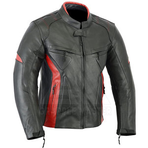 High Protection High Street Cow Skin Leather Waterproof Windproof Breathable <b>Mandarin</b> <b>Collar</b> Winter Motorcycle <b>Jacket</b> for Men - Product Image 2