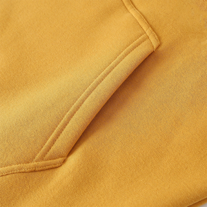 Sweat à capuche classique en chenille Omega Gold unisexe, polaire épais, col en V à lacets, poche kangourou, hiver, 100% coton biologique, urbain - Product Image 4