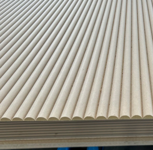 Panneaux muraux en bois cannelés modernes (mi-ronds) - Product Image 4