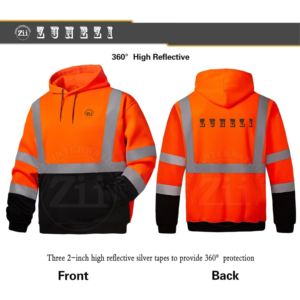 Chaqueta DE SEGURIDAD reflectante personalizable para hombre, color amarillo y naranja, ropa de trabajo transpirable de alta visibilidad para exteriores, reflectante de alta visibilidad - Product Image 3