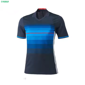 Maillot de football respirant et écologique à séchage rapide, meilleure qualité, design 2026, bleu réversible, manches courtes, 100 % polyester – Vente chaude - Product Image 2
