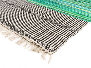 Alfombras de trapo Chindi de algodón hechas a mano de alta calidad para decoración de sala de estar tejidas y lavables con dobladillo - Product Image 5