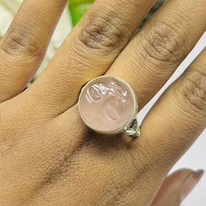 Pendentif en quartz rose de style vintage fait à la main bijoux fins en argent sterling 925 bijoux en pierres précieuses et breloques - Product Image 2