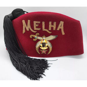 Sombrero Fez Masónico Original de Alta Calidad con Borla Borgoña Personalizado, el Más Vendido, Fez de Francmasonería para Exteriores y Playa - Product Image 1