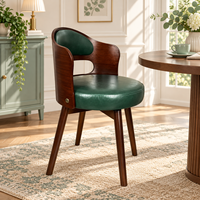 Chaise de salle à manger pivotante en fer forgé, style médiéval, rembourrée en tissu antique, mobilier de maison