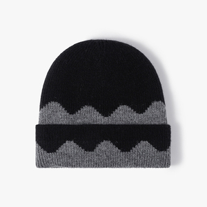 Bonnet en tricot uni, chaud, doux, confortable, doublé en polaire, bonnet extensible, élégant, pour l'extérieur, par temps froid - Product Image 3