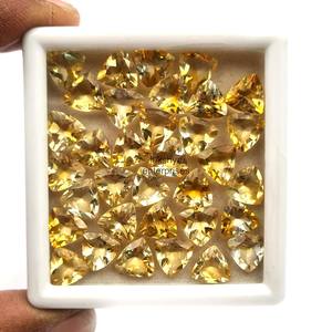 4mm Citrine Naturelle Trillion Cut Pierres Précieuses à Facettes Citrine Pierre Perles Lâches pour la Fabrication de Bijoux à Partir du Prix de Fabrication Indienne - Product Image 5