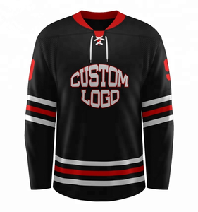 100% poliéster hecho a medida Jersey de Hockey sobre hielo malla transpirable ropa deportiva nombre del equipo sublimación su uniforme de Hockey personalizado - Product Image 6