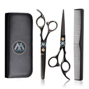 Kit de ciseaux de coiffeur ensemble de toilettage de ciseaux incurvés amincissants à coupe droite - Product Image 4