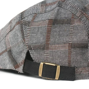 2025 nueva llegada hombres primavera y verano británico Vintage elegante gorra informal a cuadros para hombres gorra de alta calidad - Product Image 6