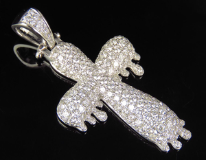 Alta calidad personalizado S925 plata esterlina goteo Moissanite diamante Hip Hop Cruz colgante para hombres y mujeres - Product Image 4