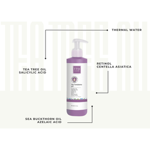เจลล้างหน้า TTO Clinic 200 มล. ผสมทีทรีออยล์ กรดซาลิไซลิก และกรดไฮยาลูรอนิก สำหรับรักษาสิว ทำความสะอาดรูขุมขนอย่างล้ำลึก - Product Image 1