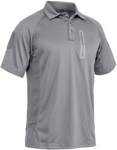 Camiseta polo con logotipo personalizado para hombre, camiseta informal OEM de manga corta y media manga de secado rápido de talla grande, características de camiseta transpirable con solapa - Product Image 2