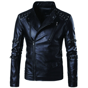 Nueva chaqueta de cuero de moda para hombre, chaqueta de cuero Real con cremallera para hombre, la mejor chaqueta de cuero de calidad superior de calidad - Product Image 4