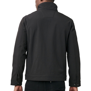 Best Selling High Quality Men's Soft Shell <b>Canvas</b> <b>Jacket</b> with Stand Collar and Front Logo Custom Design Winter Outdoor - Product Image 4