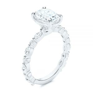 Fabricant de bagues Moissanite de haute qualité Bague de mariage personnalisée en argent sterling Bagues Moissanite certifiées ovales pour femmes - Product Image 3