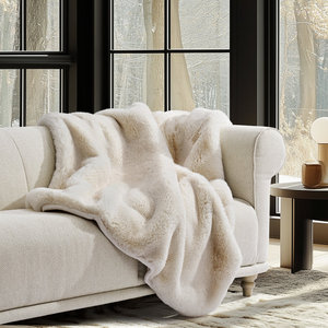 Faux Fur <strong>Blanket</strong> 1220GSM Chinchilla <strong>Throw</strong> Bed <strong>Blanket</strong> Warm <strong>Thick</strong> Heavy Winter Fluffy Fuzzy Cozy Mink Reversible <strong>Blanket</strong> - Product Image 1