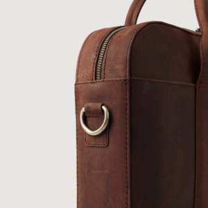 Vintage the Captain Distressed Brown Genuine <b>Leather</b> Briefcase Large Casual <b>Soft</b> and Hard <b>Bag</b> Casual Messenger Work Handbag - Product Image 5