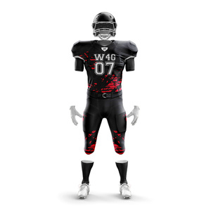 W4G Ensembles d'uniformes de football américain unisexes personnalisés de haute qualité 100% polyester imprimé par transfert thermique respirant grande taille - Product Image 1