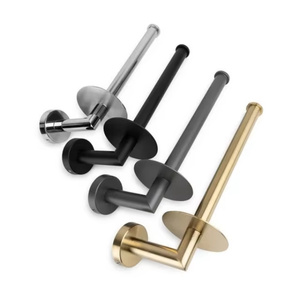 Porte-papier toilette en métal argenté tendance dans l'industrie, rehausse la valeur de la propriété en mettant en valeur l'attention au détail - Product Image 2