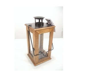 Linterna de vela de madera de calidad Decoración DE BODA Linterna de portavelas de madera - Product Image 1