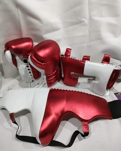 Guantes de boxeo de entrenamiento profesional para niños Tamaños 6oz 8oz 12oz 14oz 16oz Patrón impreso Hecho en Pakistán Cuero artificial - Product Image 3