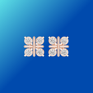 18K Halo Design Moissanite <b>Earrings</b> with CZ in <b>Silver</b> - Product Image 1