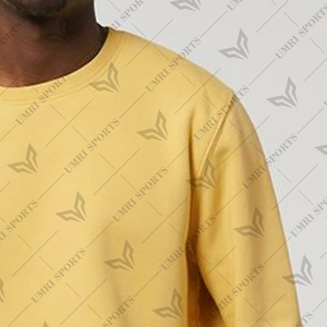 Pull en molleton de coton de haute qualité unisexe brodé sweat-shirt Boxy surdimensionné de couleur or pour l'automne-Vente de gros - Product Image 3