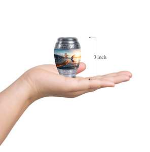 โกศนกฮัมมิงเบิร์ดสำหรับตกแต่งขี้เถ้าของมนุษย์ทันสมัยโกศโลหะขี้เถ้าสำหรับผู้ใหญ่กำหนดเองสำหรับขี้เถ้าศพ - Product Image 3