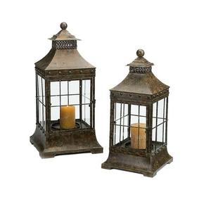 Vente chaude lanterne le plus étonnant cadre en métal avec lanterne bougeoir en verre avec finition de couleur Antique faite à la main impression personnalisée - Product Image 4