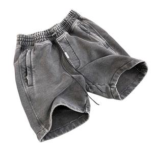 กางเกงขาสั้นผ้าลูกฟูกปักลายมีกระเป๋า,กางเกงขาสั้นไม่มีโลโก้แบบเรียบมีซิป - Product Image 2