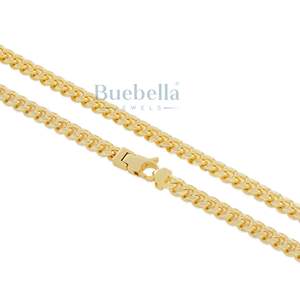 Gran oferta cadena cubana 5mm moissanita 925 Plata 18K chapado en oro cadena de eslabones cubanos joyería fina para hombres - Product Image 2