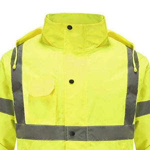 Gilet de travail en toile respirante haute visibilité, veste de sécurité avec logo pour uniforme de travail, veste réfléchissante sécurisée pour hommes - Product Image 4