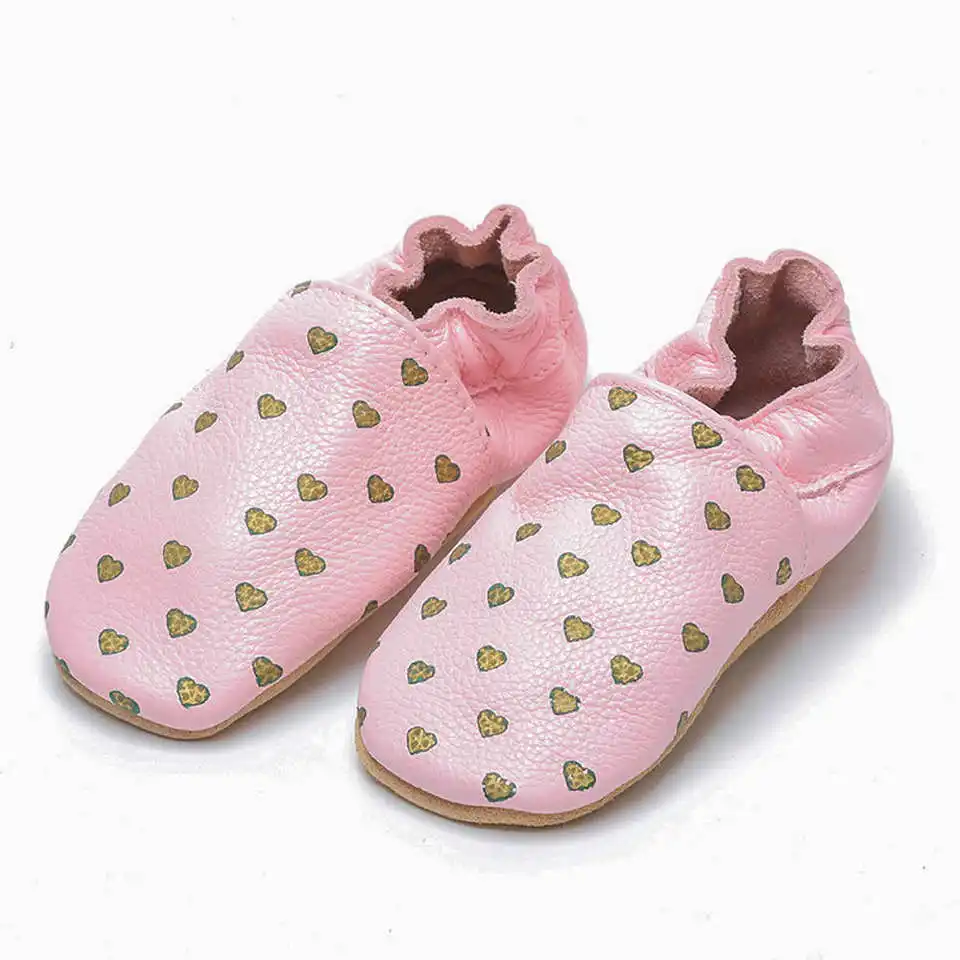 Nuevos zapatos de bebé con mocasines Suelas de gamuza Niños pequeños Niños Niñas Zapatos de andador Zapatos de bebé de cuero suave