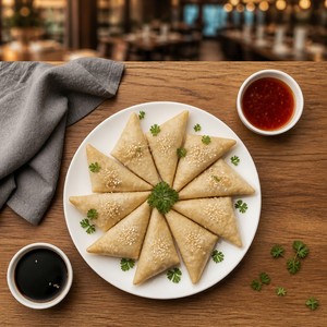 Bocados de Samosa de Camarón Empanizado Crujiente Pre-frito, Congelado Rápido, Listo para Cocinar, Aperitivo, Camarones Empanizados, Comida Rápida, Congelado, <span class=keywords><strong>Precocido</strong></span> - Product Image 4