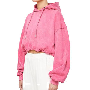 Sudaderas con Capucha Cortas Estampadas de Alta Calidad para Mujer, con Logotipo Frontal, Tela de Forro Polar, Transpirables, Ropa de Invierno al por Mayor - Product Image 4