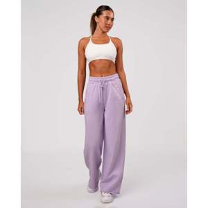 Pantalon large taille haute MVP Elite pour femme - Lilas pâle respirant style hip-hop froissé - Product Image 2
