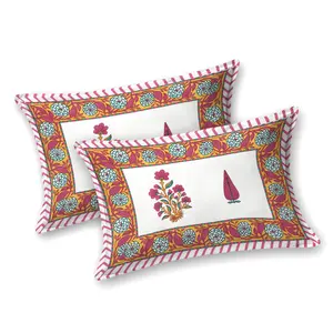 Ensemble de draps imprimés 100% coton, couvre-lit d'été unique avec oreiller, imprimé à la main, couvre-lit simple de designer, qualité supérieure - Product Image 4