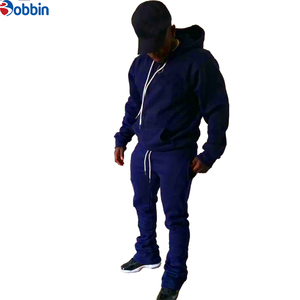 Ensemble de survêtement deux pièces en coton de haute qualité pour homme, tendance, personnalisé, avec pantalon empilé, logo, nouvelle tenue pour le sport - Product Image 3