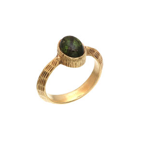 Anillo de Plata de Ley con Turmalina Verde Vintage, Engaste de Puntas, para Mujer, Unisex, para Boda, Aniversario, Compromiso, Fiesta, Joyería Jaipur - Product Image 1