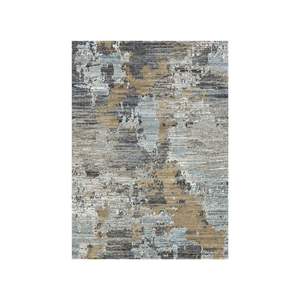 Ensemble de tapis persans en soie de bambou noués à la main, design turc, à poils coupés, brodés, abstraits, de prière, antidérapants, à poils moyens - Product Image 1